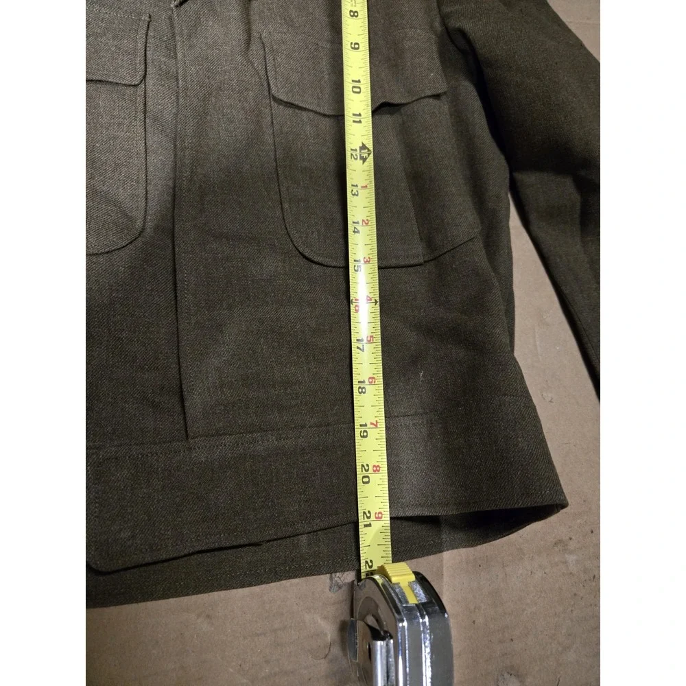 Vintage Eisenhower Jacket Mens 34L Green US Army Ike Uniform Patches Korean‎ War - Picture 10 of 10